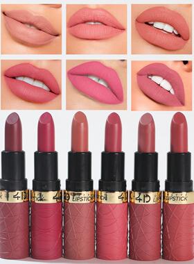 6Pcs Modern Brown Red Matte Lipstick Set摩登棕红雾面口红套盒