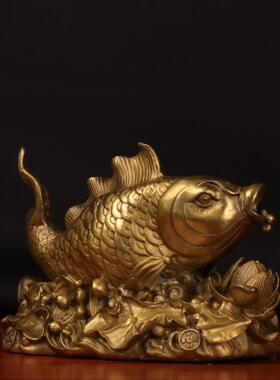 杨铜记 铜鱼 铜鱼 年年有余 家居办公室铜鱼摆件