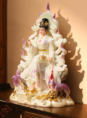 【精雕汉白玉】青丘女生九尾娘娘