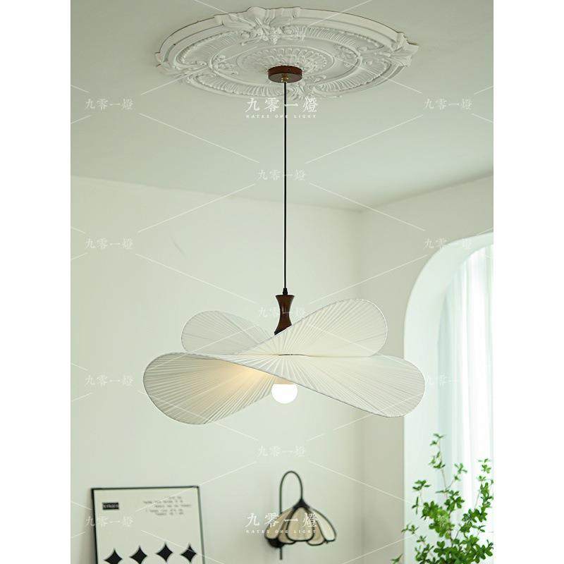 法式中古布艺草帽吊灯奶油风卧室书房餐厅民宿实木南洋风薯片灯具,淘宝优惠券,粉丝福利购,淘宝优惠卷