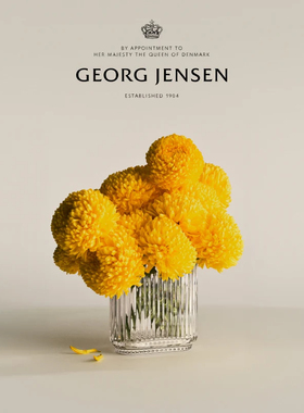 乔迁礼物Georg Jensen乔治杰生王子圆形玻璃花瓶客厅桌面摆件