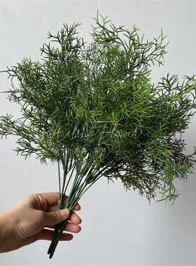 5叉小把永生草 仿真花绿植雾凇迷雾软塑料水草插花家居摆放鹿角叶