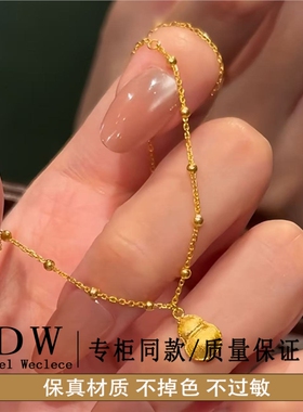 奥特莱斯18K金【遥寄安康】超仙拉丝葫芦古法项链女复古精致感锁