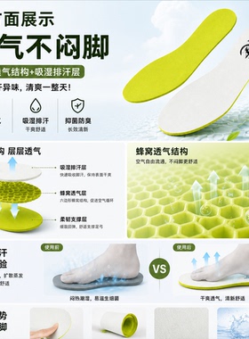 欧索莱正品软鞋垫缓震减压不累脚