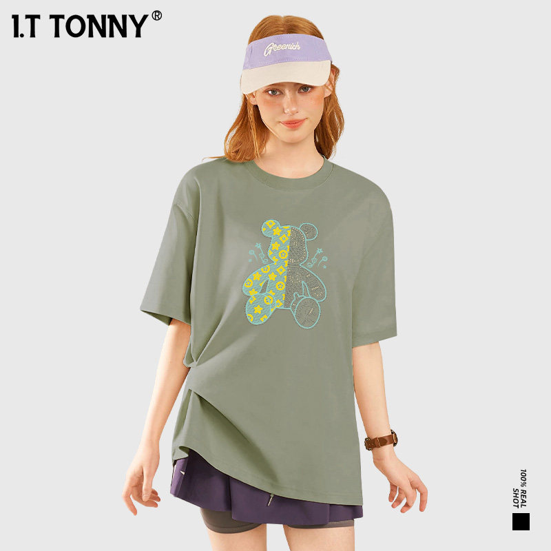 潮牌I.T TONNY新款基础短袖T恤男女款体恤衫休闲简约舒适上衣TYK