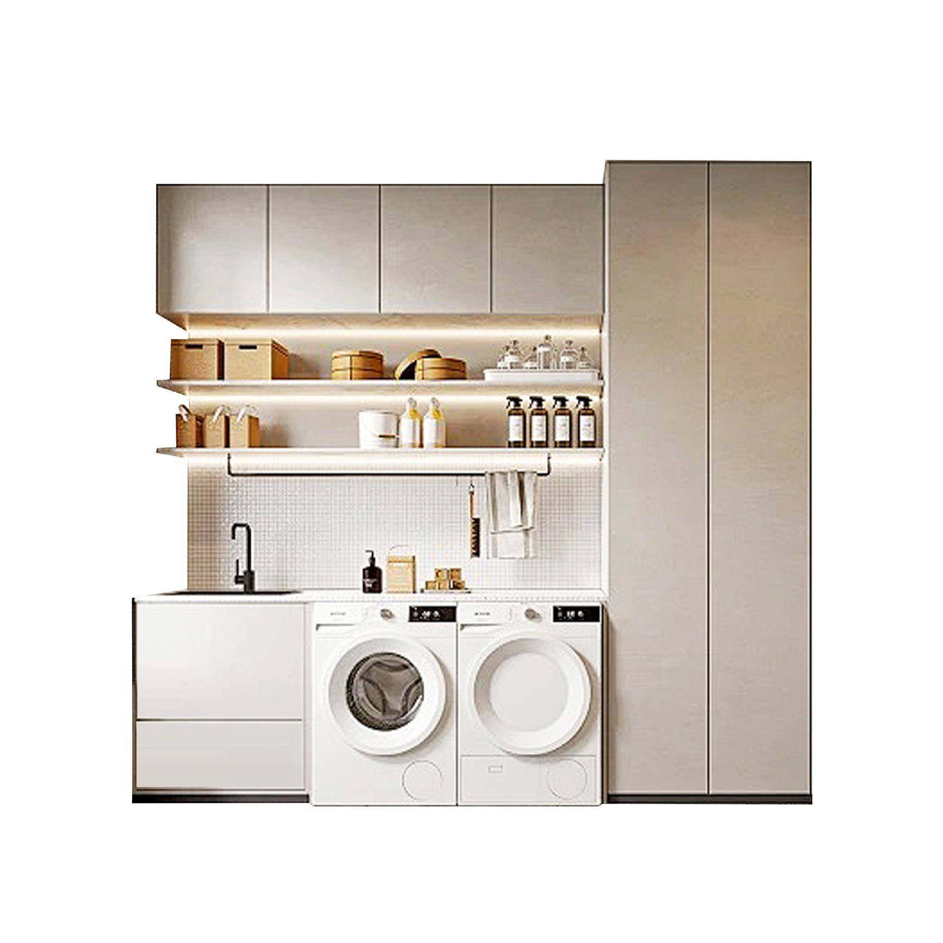 佛山全屋定制蜂窝铝洗衣柜一体双机伴侣组合阳台收纳储物柜子工厂,淘宝优惠券,粉丝福利购,淘宝优惠卷