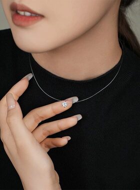 925纯银蛇骨链配人鱼眼泪吊坠