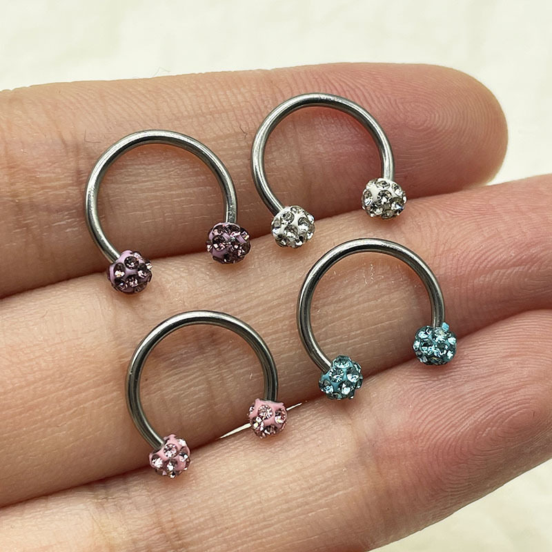 钛钢唇钉唇环泥巴球环马蹄环香巴拉钻义乌穿刺饰品配件唇部,淘宝优惠券,粉丝福利购,淘宝优惠卷