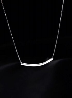 925纯银笑脸项链女款百搭小众