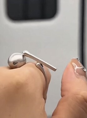 木鱼戒指女解压可按动回弹烦恼全