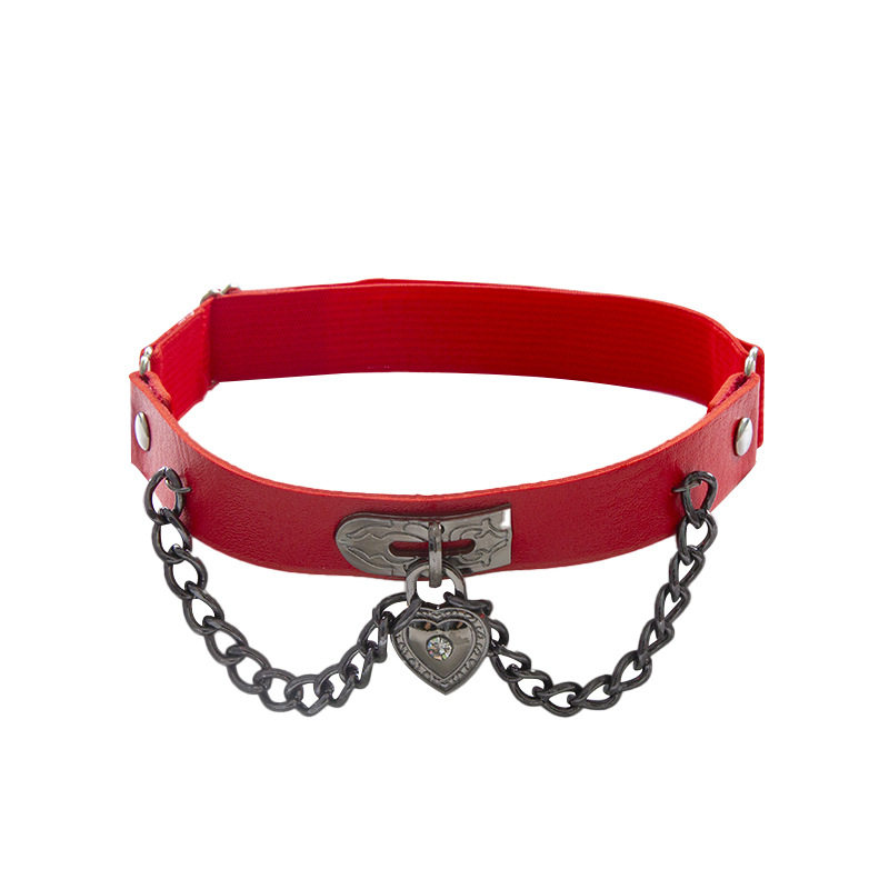 朋克风暗黑系爱心链条腿环性感大腿圈链绑带松紧可调节吊袜带,淘宝优惠券,粉丝福利购,淘宝优惠卷