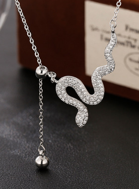 蛇年限定闪耀流苏锁骨项链女轻奢
