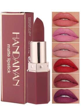 6 Colors Matte Lipstick Box 雾面不沾杯彩妆口红