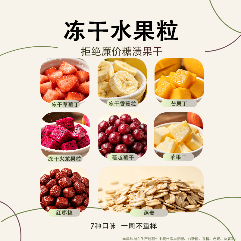 邻里麦田燕麦片 早餐即食冲泡速食燕麦片懒人代餐 水果坚果燕麦片