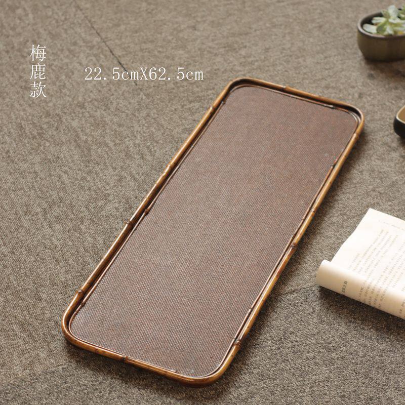 Ancient Tang Dynasty purple bamboo storage tray long Merlot tray tea set storage tray bamboo woven tea tray long tea ceremony accessories