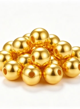 君鹭黄金小金珠999足金光珠