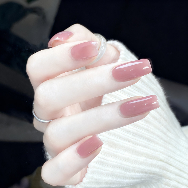 sweet color懒人三合一甲油胶裸粉色指甲油一步胶猫眼持久裸色