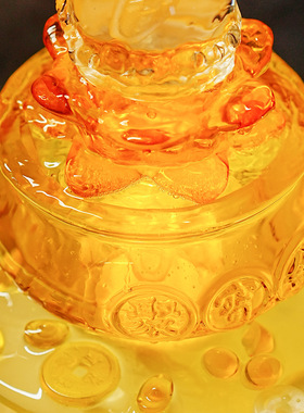 风水流水摆件招财聚宝盆家居客厅个性工艺品摆件乔迁送礼生财摆件