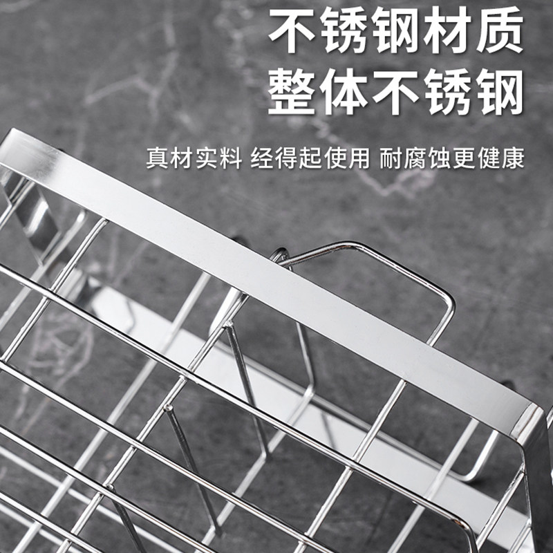 Large capacity hanging drain stainless steel chopstick tube