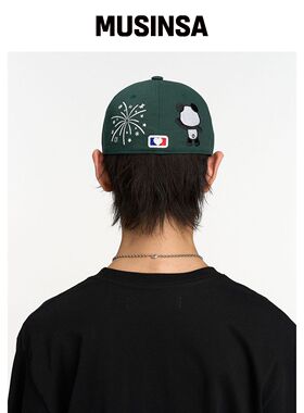 THEMUSEUMVISITOR 熊猫刺绣棒球帽绿色MUSINSA韩国官网直邮进口