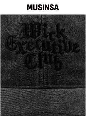 WICK 哥特风独家石洗帽-炭灰色 MUSINSA韩国直邮官方正品