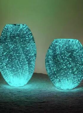 发光玫瑰花夜光空瓶轻奢花瓶摆件麦芽糖客厅插花水培装是品北欧简