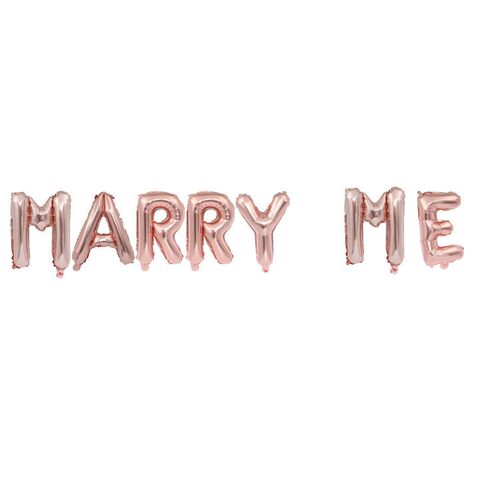 16寸英文MARRY ME求婚告白情人节铝膜气球婚庆装饰 - 图0