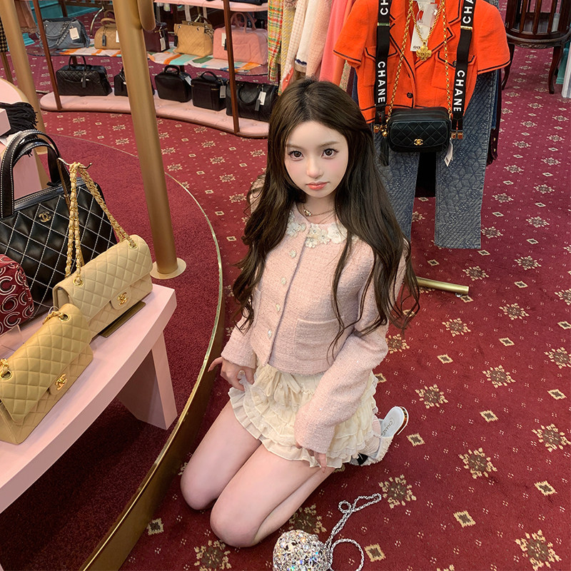 你的懒懒llan【貌美香香】粗纺呢质感富家小姐H小香廓形外套女