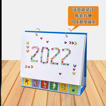 Manual Desk Calendar Making Diy Elementary School 2022 Blank Desk Calendar Material Homemade Children Hand-painted Desktop