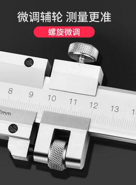 游标卡尺高精度300长爪内径一米1大卡尺500mm带表600油标1000