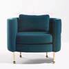 Nordic light luxury velvet fabric leisure single sofa simple small apartment living room bedroom semi-circular chair