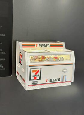 711冰柜贴磁贴 2025新款创意冰箱装饰磁吸贴 带灯光设计粉兔冰柜