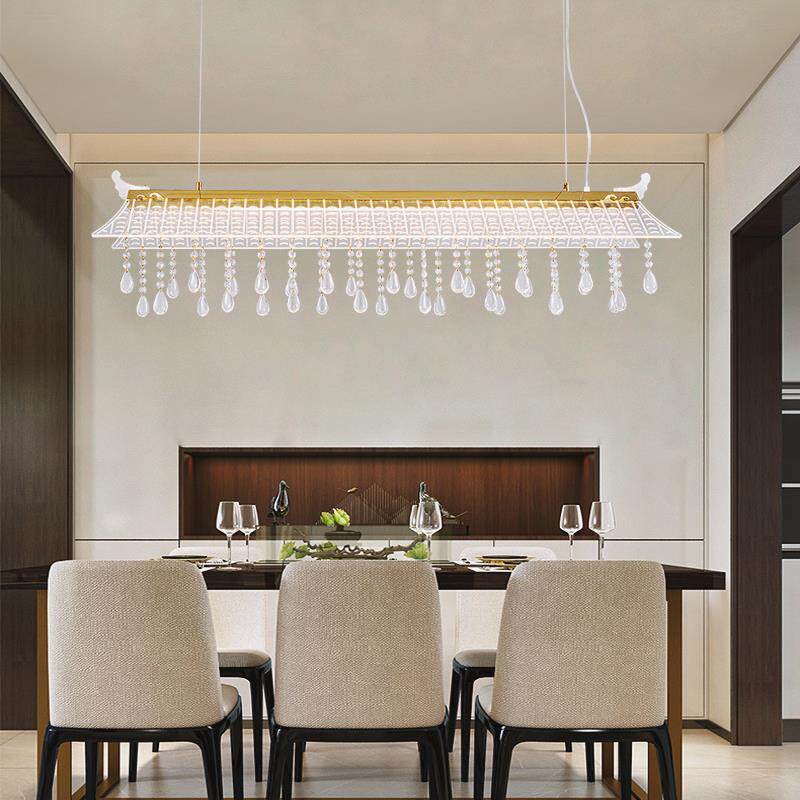 Zhongshan factory direct sales minimalist new style 2024 post-modern light luxury crystal chandelier personalized creative restaurant tea set