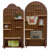 Vertical storage hole board storage rack with bracket and pulley storage rack movable rack floor-standing commercial live broadcast exhibition