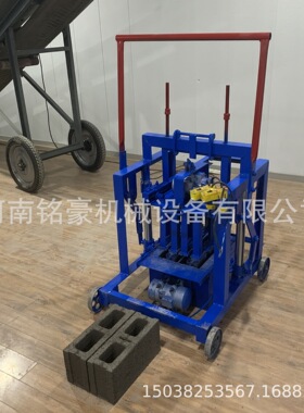 半自动混凝土制砖机建筑工程免烧水泥制砖机小型空心砖压块机