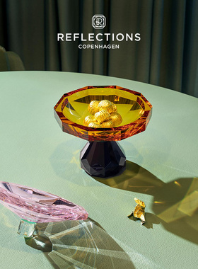 Reflections Copenhagen反射哥本哈根棕色水晶置物收纳盒糖果盒