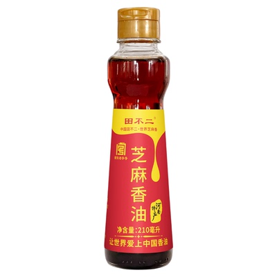 田不二芝麻香油210ml河南特产