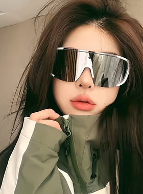 复古超大框户外骑行登山滑雪防风护目镜墨镜防晒连体太阳眼镜男女