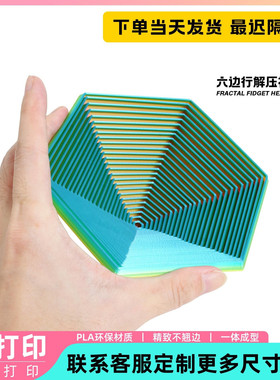 3d打印跨境分形烦躁六边形解压神器FractalFidgetHexagon玩具2025