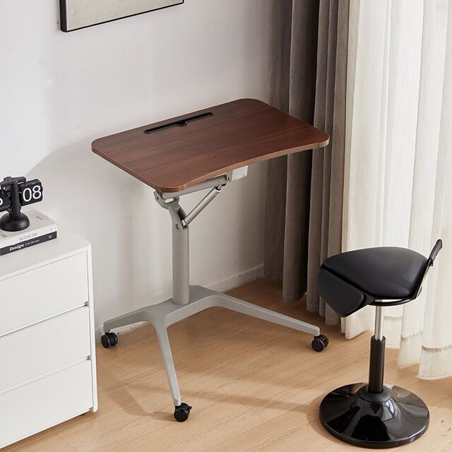 Office movable lift table with wheels square bedside learning writing desk student simple computer desk workbench