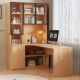 Solid wood desk student home corner computer desk bedroom writing desk bookcase bookshelf integrated desk office study desk