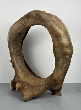 香樟木风化枯木禅意中式家居艺术根雕玄关摆件空心朽木创意软装饰