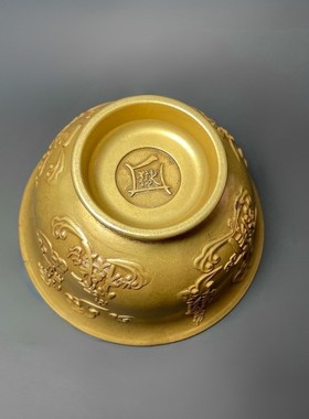 道家用品铜敕水杯净水杯道士用具供水杯讳字杯紫微讳雨渐耳铜碗