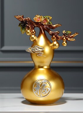 新中式招财水晶树福鹿桌面摆件客厅酒柜电视柜装饰品乔迁新春礼品