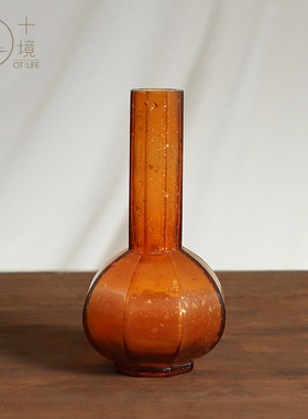 十境OTlife 手工琉璃花器新中式客厅酒店样板间桌面软装装饰摆件