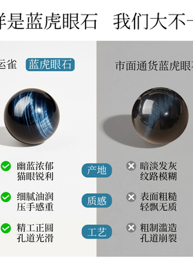【超强闪电】天然蓝虎眼石