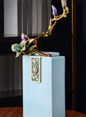 圣朗伦琼花玉枝摆件新中式客厅玄关家居饰品