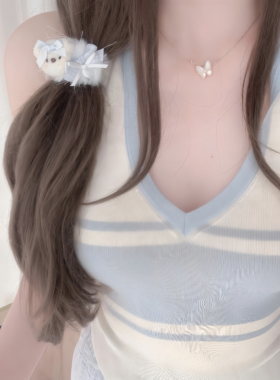 月售500条18K金贝母蝴蝶钻石项链