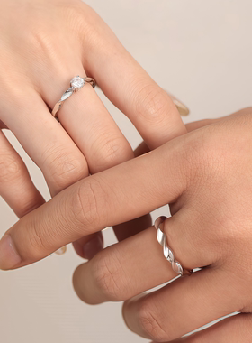 月售500+S925银莫比乌斯情侣对戒