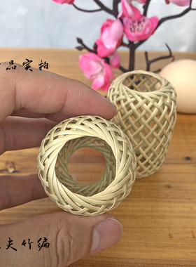 精编迷你竹编灯笼古风精品小物件礼品可自行制作耳环汽车挂件摆件